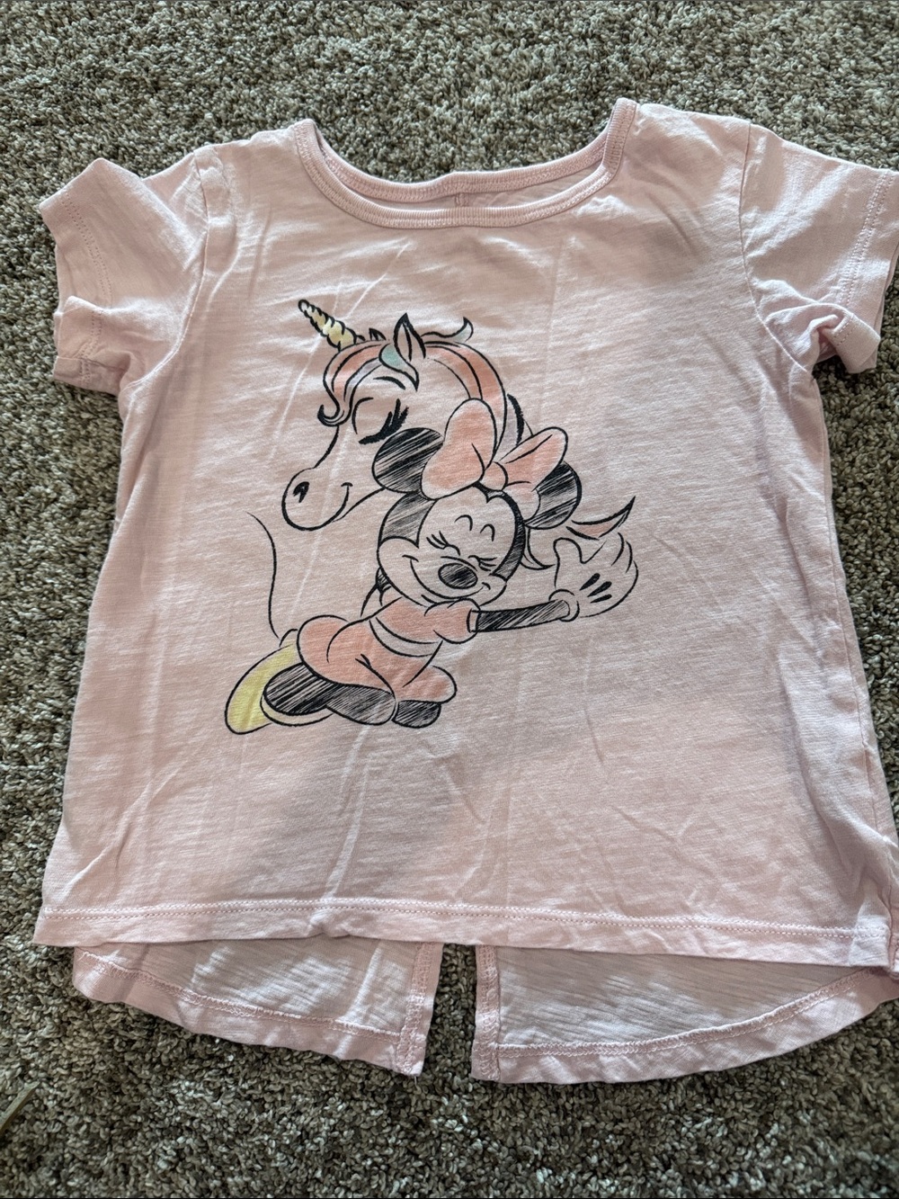 Disney Pink Minnie & Unicorn Short Sleeve Tee